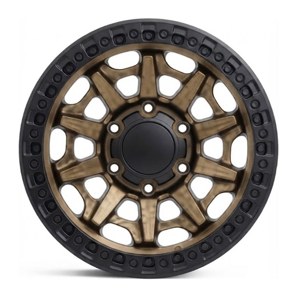Black Rock Cage Dark Bronze Black Ring